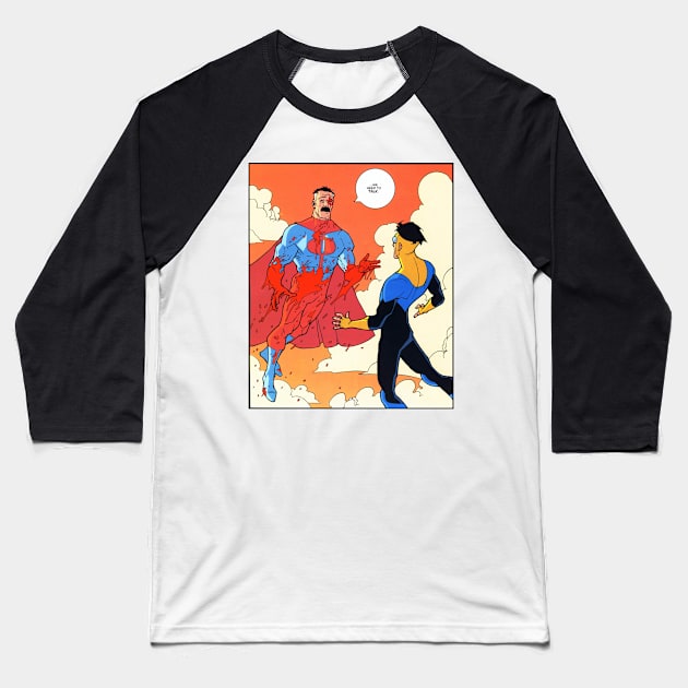 father and son Baseball T-Shirt by super villain